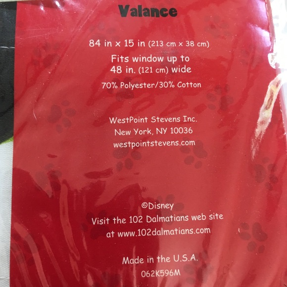 2- 102 Dalmatians Disney Window Valance Spots Dogs - Picture 3 of 3